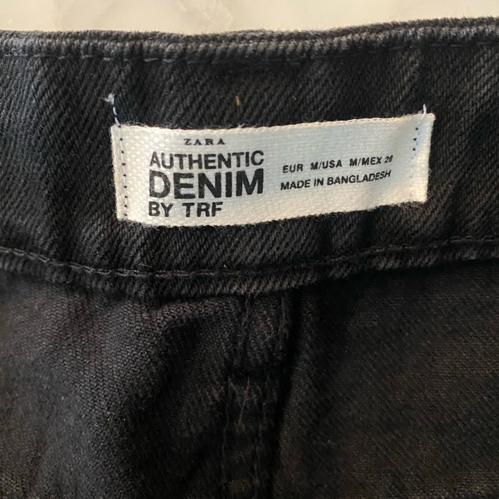 Zara black denim skirt size medium